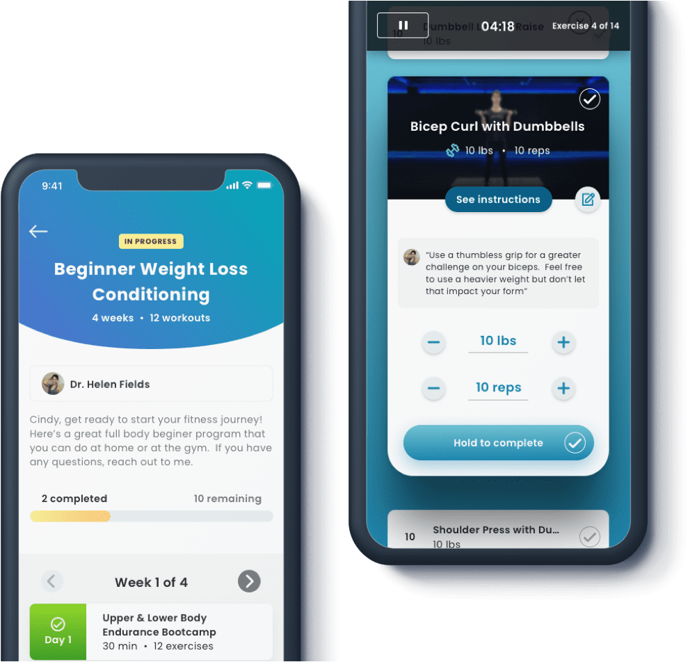 Connected Training feature in Echelon Coach App