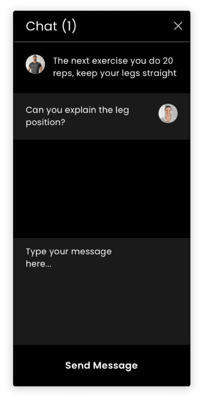 Third slide: The Echelon Coach in-app chat.